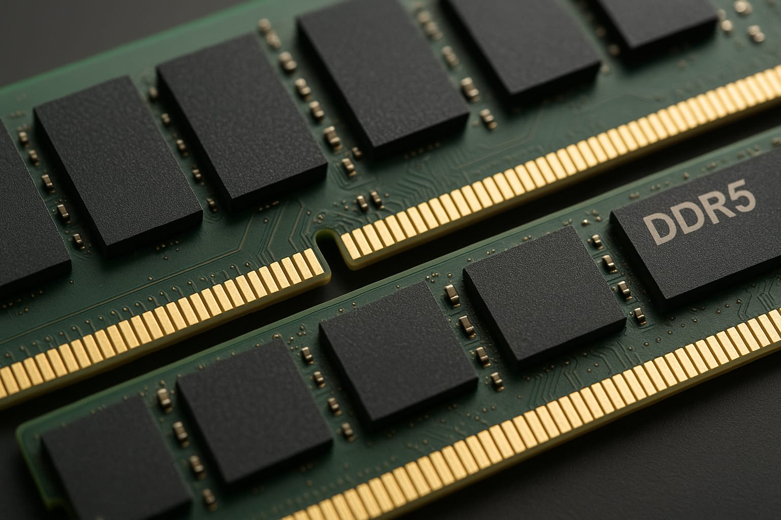Módulos de memoria RAM listos para ser instalados