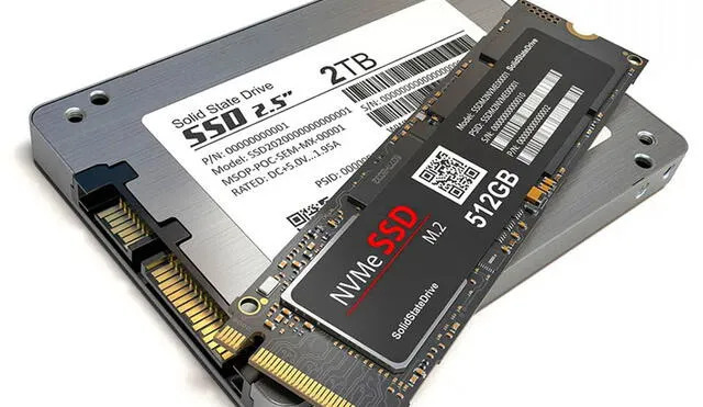 Una moderna unidad de estado sólido (SSD) tipo M.2 NVMe